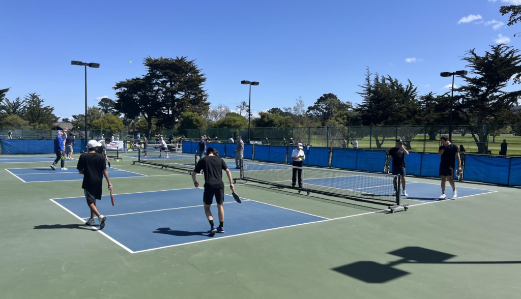 Best Overall Pickleball Portable Net at the Monterey Pickleball Tournament.