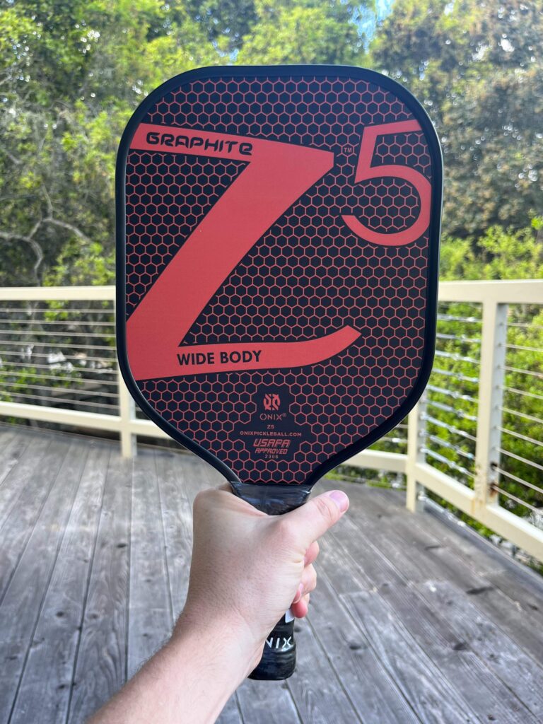 Picture of the Onix z5 Graphite Pickleball Paddle unboxed.