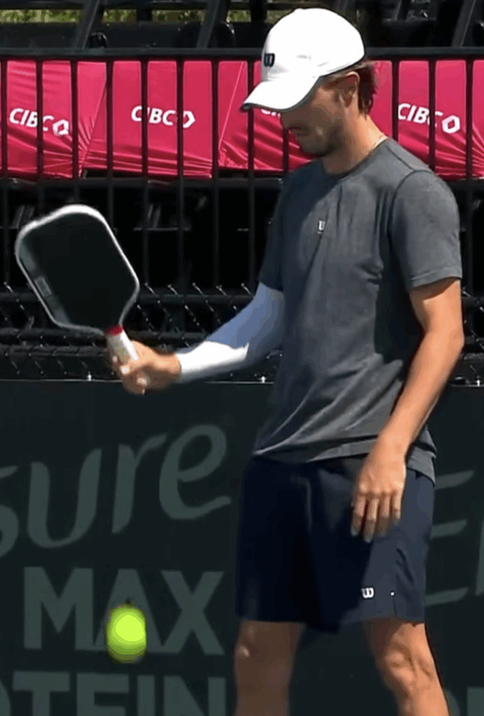 Picture of Hunter Johnson playing with the Joola Pro IV.