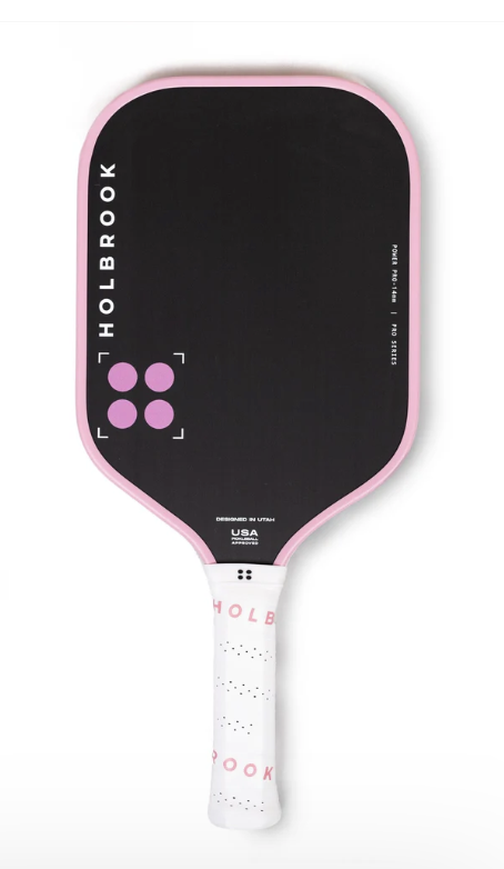 Picture of pink Holbrook pickleball paddle.