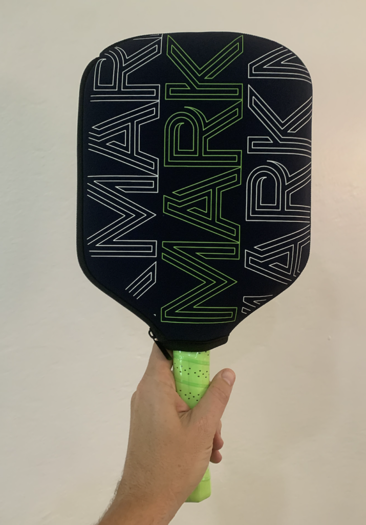 Picture of the Mark OneX paddle with the back of the cover.