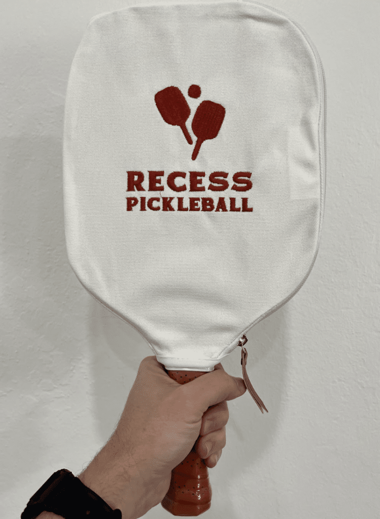 Picture of Recess pickleball paddle cover.