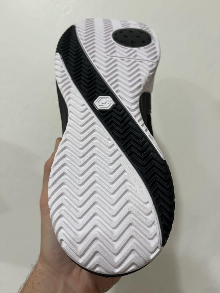 Picture showing the bottom of the Holbrook pickleball shoes.