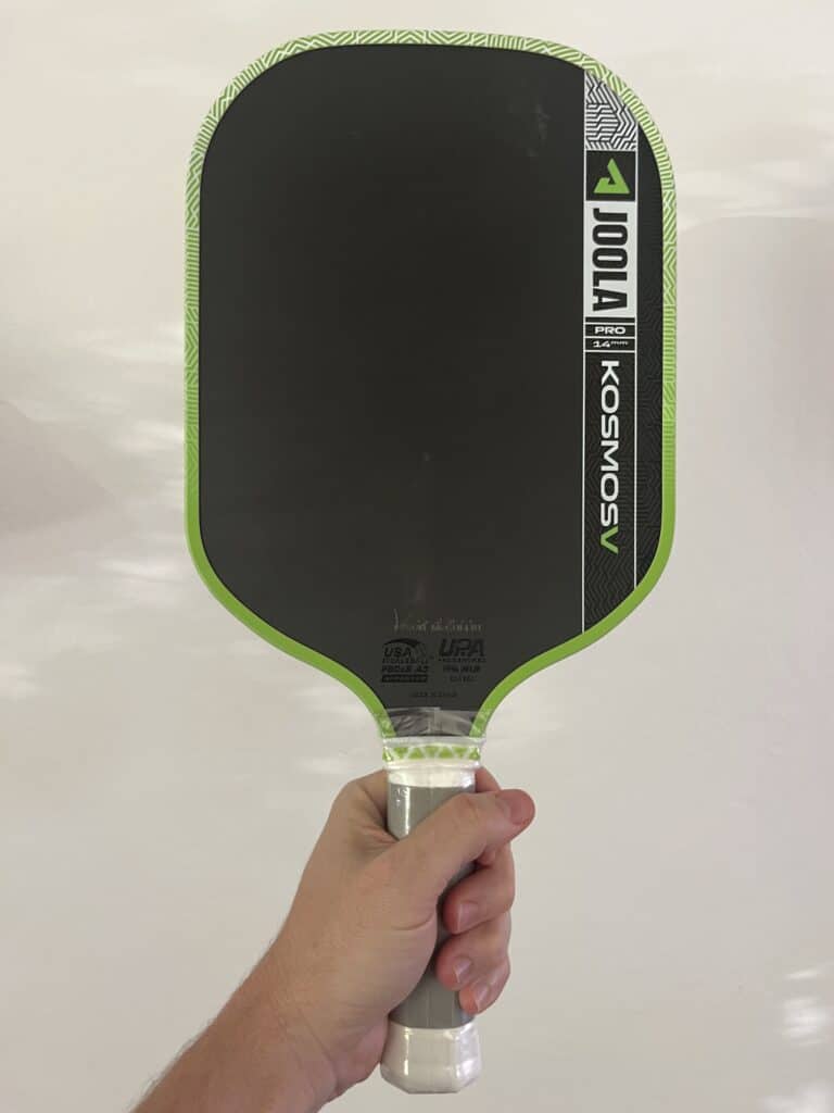 Picture of the front of the Joola Pro V Kosmos pickleball paddle.