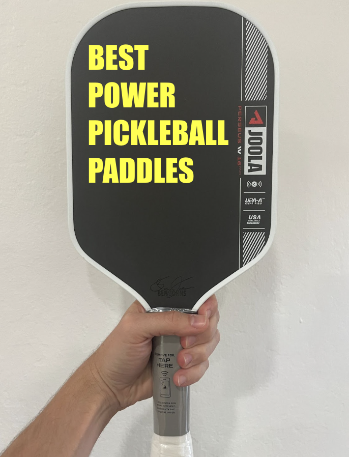 Picture of the best power pickleball paddle with text describing the paddle.