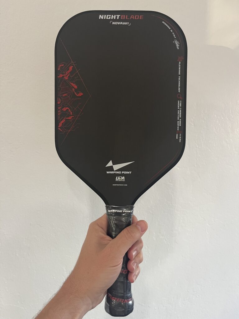 Picture of the Warping Point Nightblade pickleball paddle.
