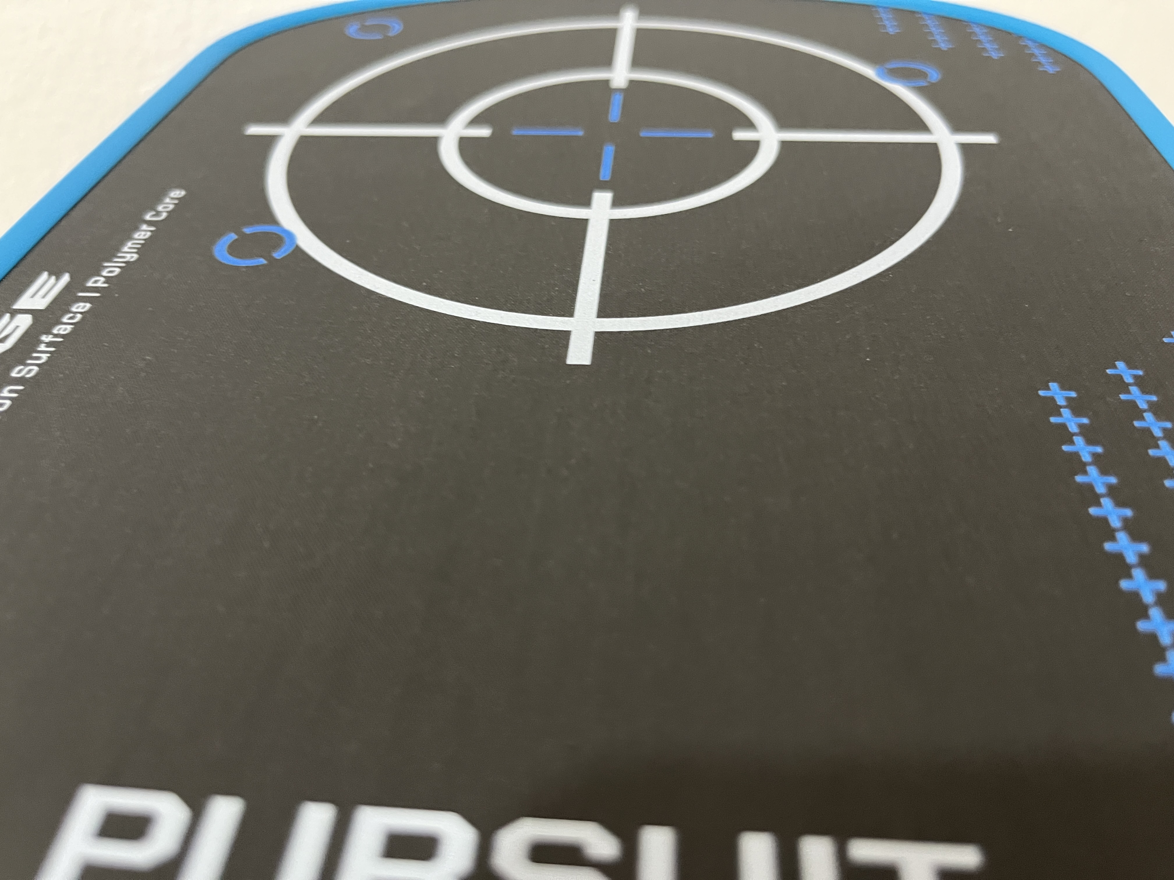 Close up picture showing the grit of the Engage Pursuit V2.0 pickleball paddle