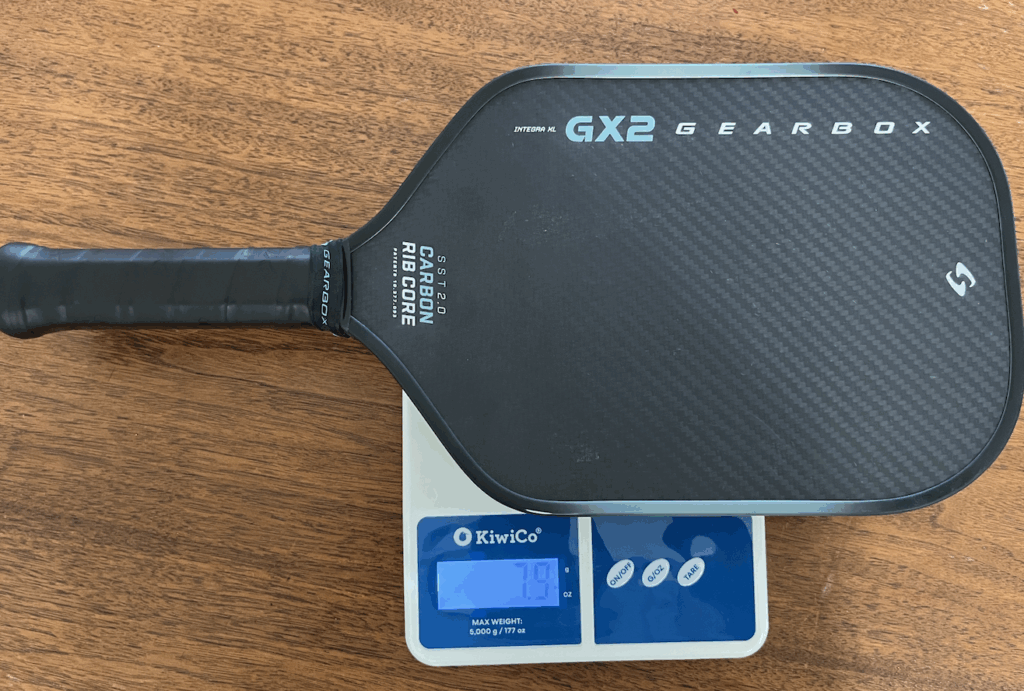 Picture of the Gearbox GX2 Integra XL on a scale.