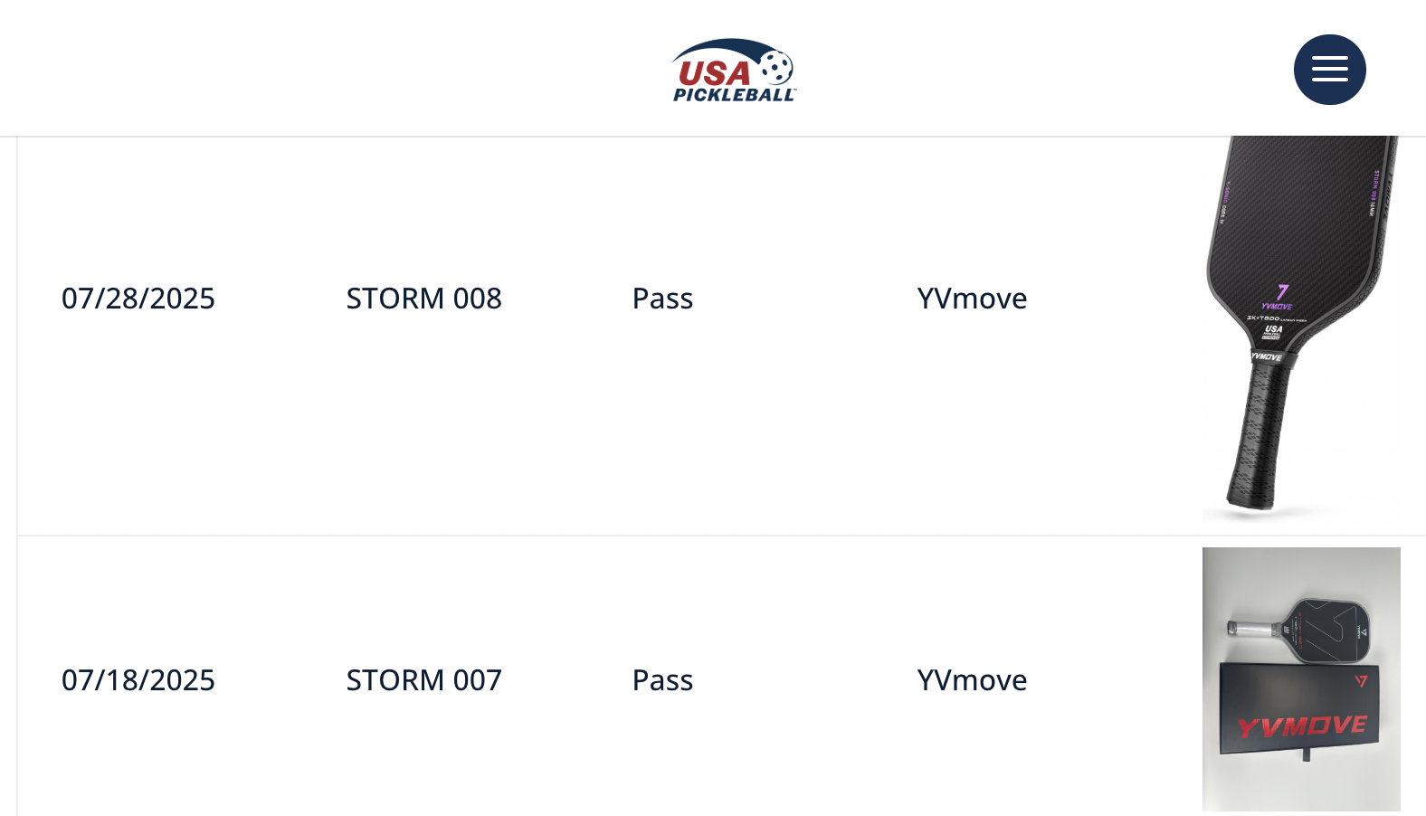 Picture showing the YVMOVE pickleball paddle is USAP pickleball approved.