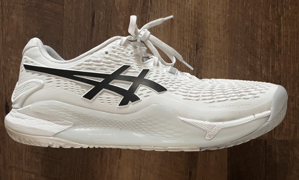 Picture of the best women's pickleball shoes which are the Asics Gel Resolution shoes.