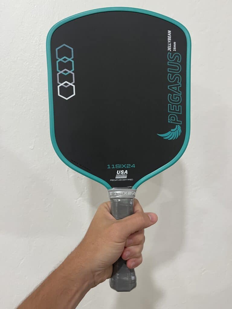 Picture of the Vapor Pegasus Jelly Bean pickleball paddle.