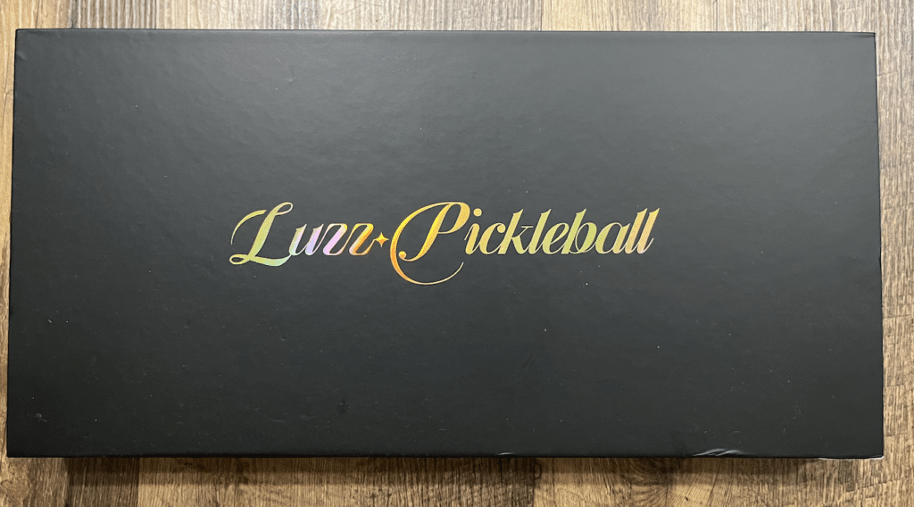 Picture of the Luzz pickleball paddle box.