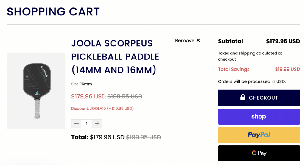 Picture shows a Joola discount code that actually works.