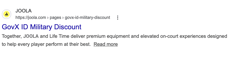 Google search shows that there's a GovX ID military discount.